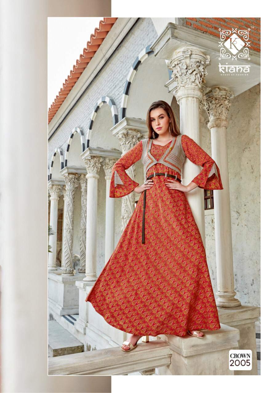 Crown Vol-2 Kiana Hand Block Print Embroidery Kurti Crown Vol-2 Kiana Hand Block Print Embroidery Kurti